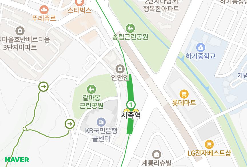 대전광역시 유성구 지족동 씨티팰리스 위치·실거래 시세 지도