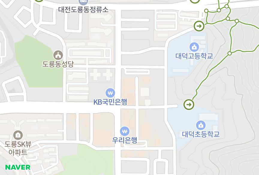 대전광역시 유성구 도룡동 로얄밸리 위치·실거래 시세 지도