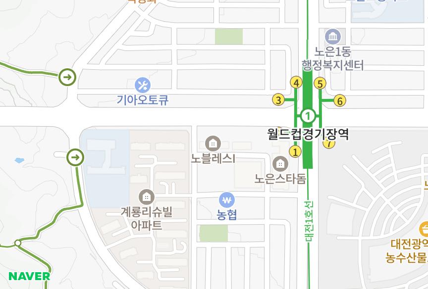 대전광역시 유성구 노은동 노은노블레스 위치·실거래 시세 지도