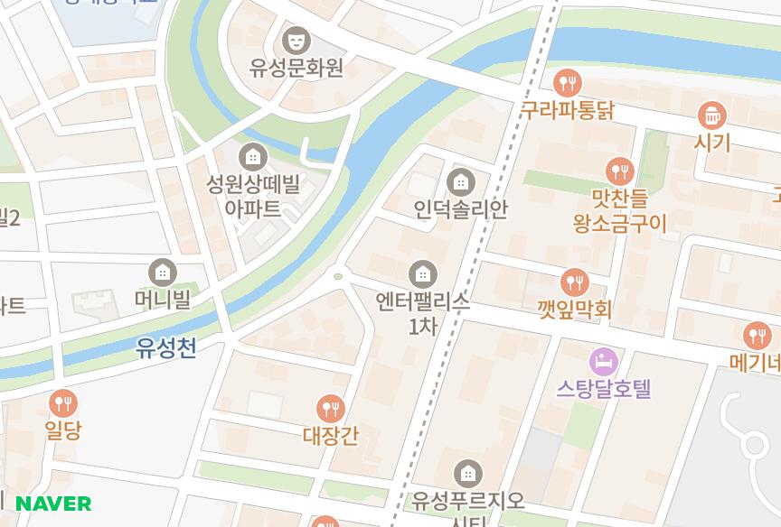 대전광역시 유성구 봉명동 엔터팰리스2차 위치·실거래 시세 지도