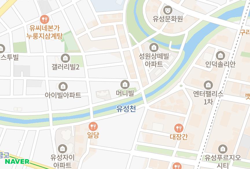대전광역시 유성구 장대동 머니빌 위치·실거래 시세 지도