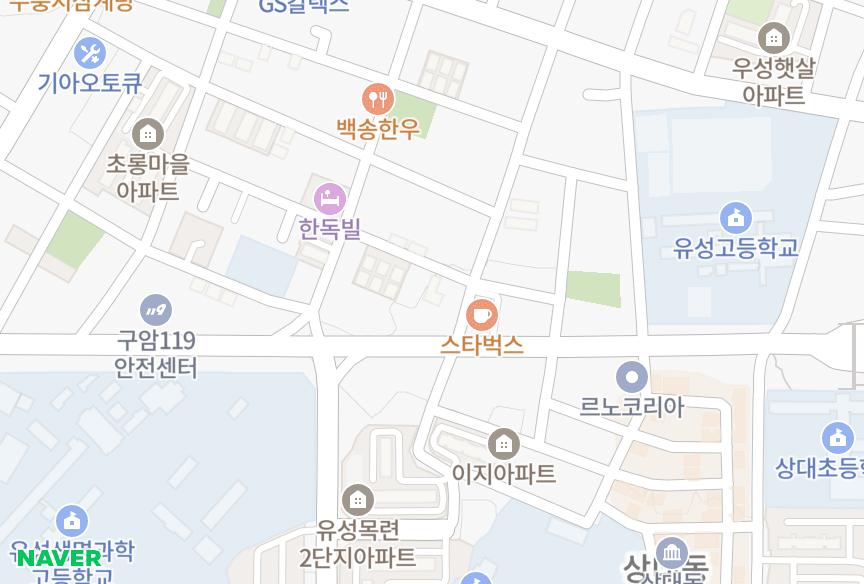 대전광역시 유성구 구암동 희상원 위치·실거래 시세 지도