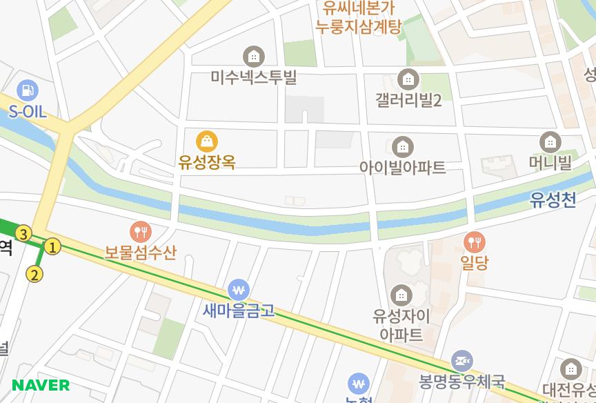 대전광역시 유성구 장대동 장대 위치·실거래 시세 지도