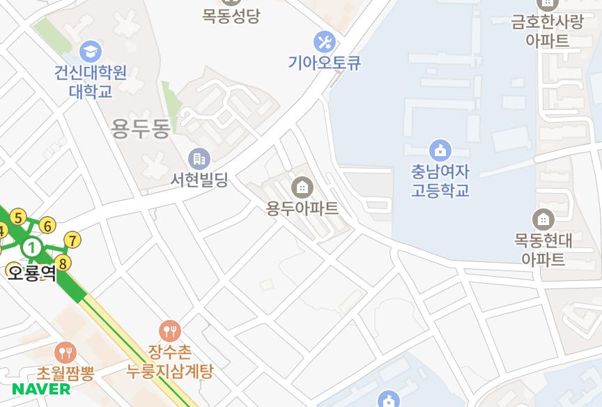 대전광역시 중구 용두동 용두 위치·실거래 시세 지도