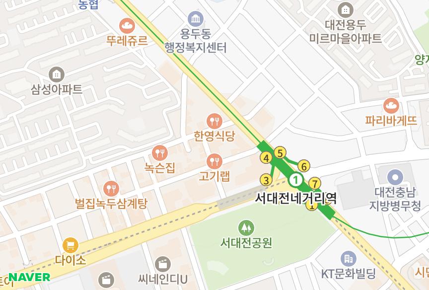 대전광역시 중구 오류동 크럭스빌 위치·실거래 시세 지도