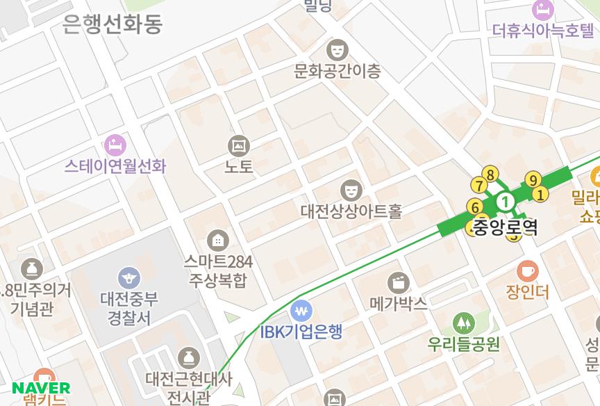 대전광역시 중구 선화동 선화동나이스타운 위치·실거래 시세 지도