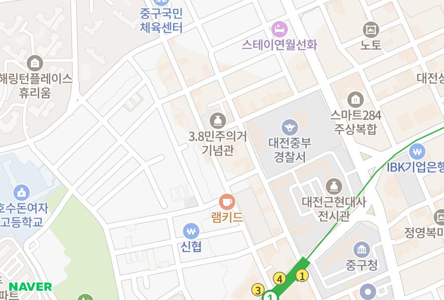대전광역시 중구 선화동 블레스 위치·실거래 시세 지도