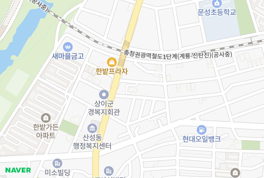 대전광역시 중구 산성동 삼창금빛 위치·실거래 시세 지도