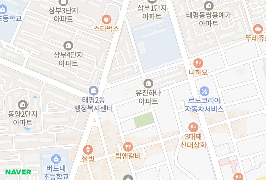 대전광역시 중구 유천동 현암에버드림 위치·실거래 시세 지도