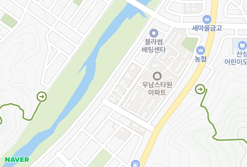 대전광역시 중구 사정동 강변 위치·실거래 시세 지도