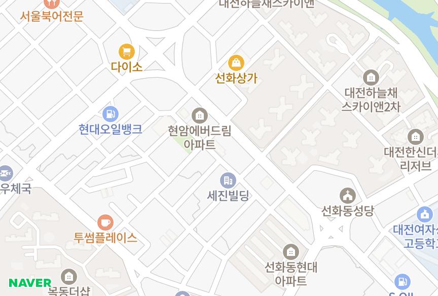 대전광역시 중구 선화동 세림맨션 위치·실거래 시세 지도
