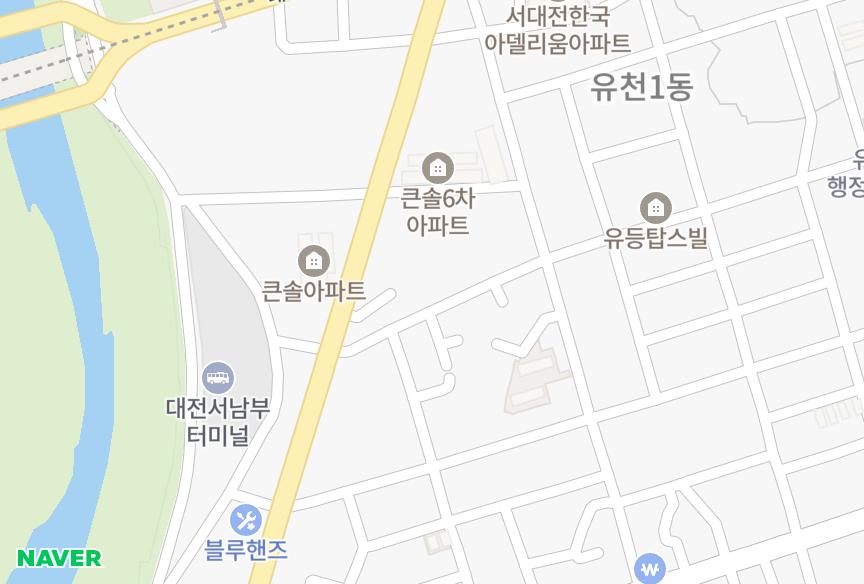 대전광역시 중구 유천동 마일드빌 위치·실거래 시세 지도