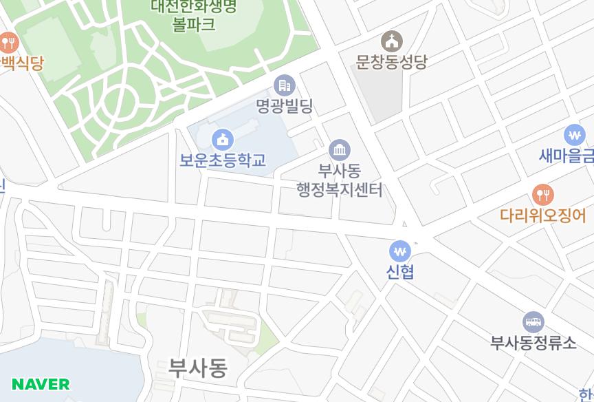 대전광역시 중구 부사동 대영프라임 위치·실거래 시세 지도