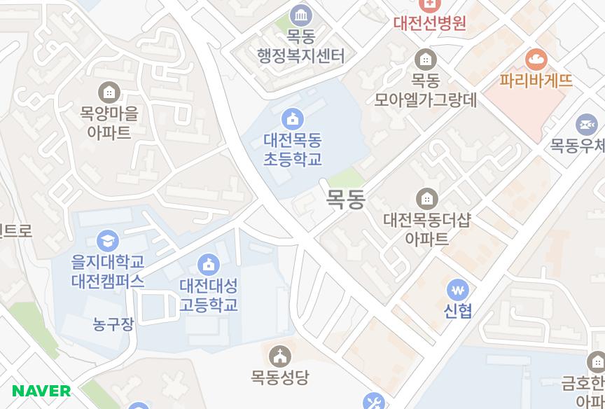 대전광역시 중구 목동 평화 위치·실거래 시세 지도