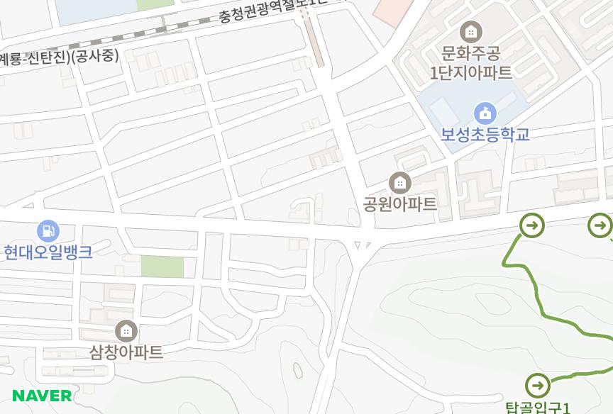 대전광역시 중구 산성동 한울타리 위치·실거래 시세 지도