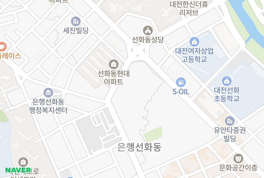 대전광역시 중구 선화동 그린빌라트 위치·실거래 시세 지도