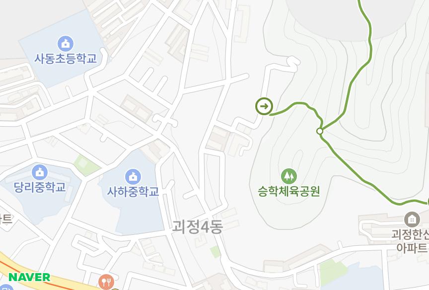부산광역시 사하구 괴정동 은하맨션 위치·실거래 시세 지도