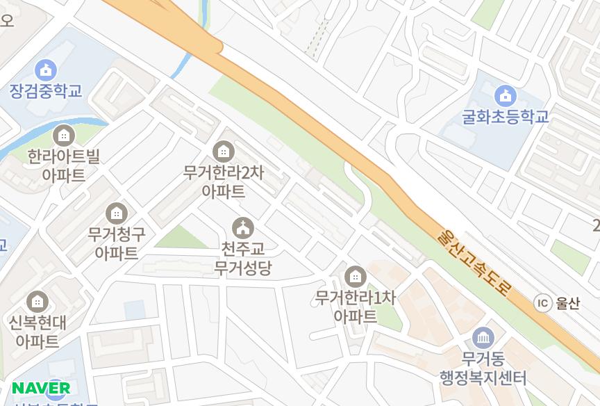 울산광역시 남구 무거동 무거동삼익 위치·실거래 시세 지도