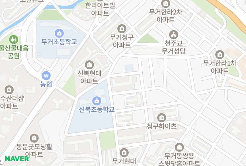 울산광역시 남구 무거동 아성홈토피아 위치·실거래 시세 지도