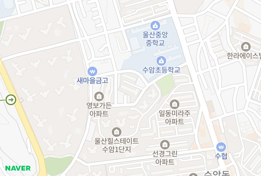 울산광역시 남구 신정동 현대싱그런스위트 위치·실거래 시세 지도