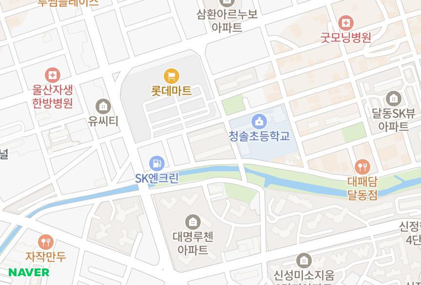 울산광역시 남구 달동 이진 위치·실거래 시세 지도