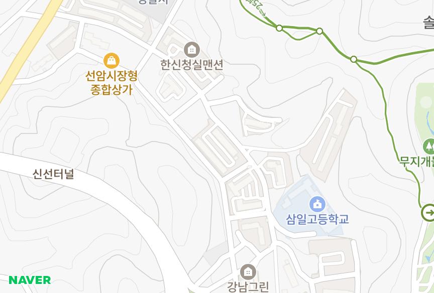 울산광역시 남구 선암동 한라그린 위치·실거래 시세 지도