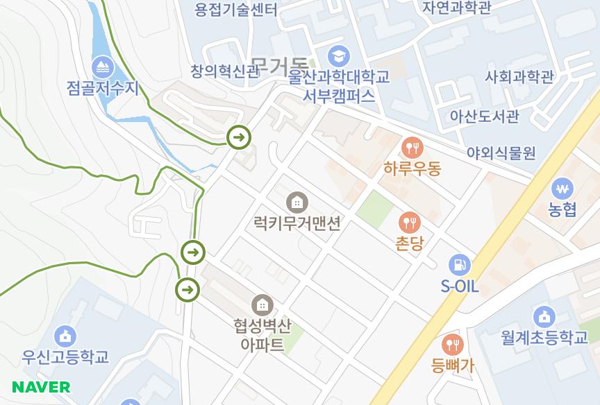 울산광역시 남구 무거동 럭키무거맨션 위치·실거래 시세 지도