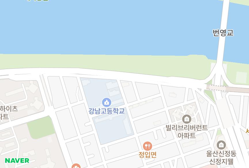 울산광역시 남구 신정동 제니스타워 위치·실거래 시세 지도