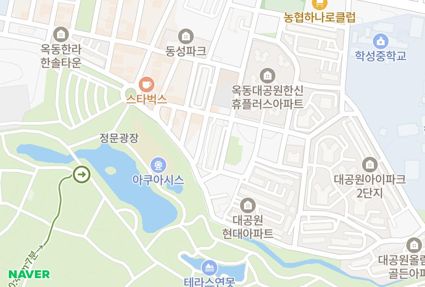 울산광역시 남구 옥동 그랜드파크 위치·실거래 시세 지도