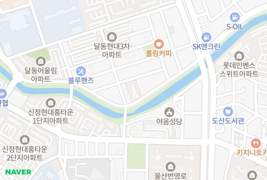 울산광역시 남구 달동 대신그린파크 위치·실거래 시세 지도