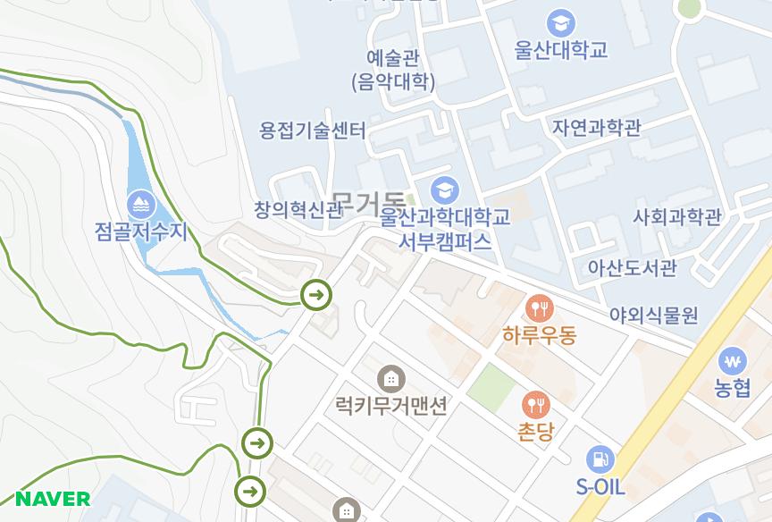 울산광역시 남구 무거동 코아아트타운 위치·실거래 시세 지도