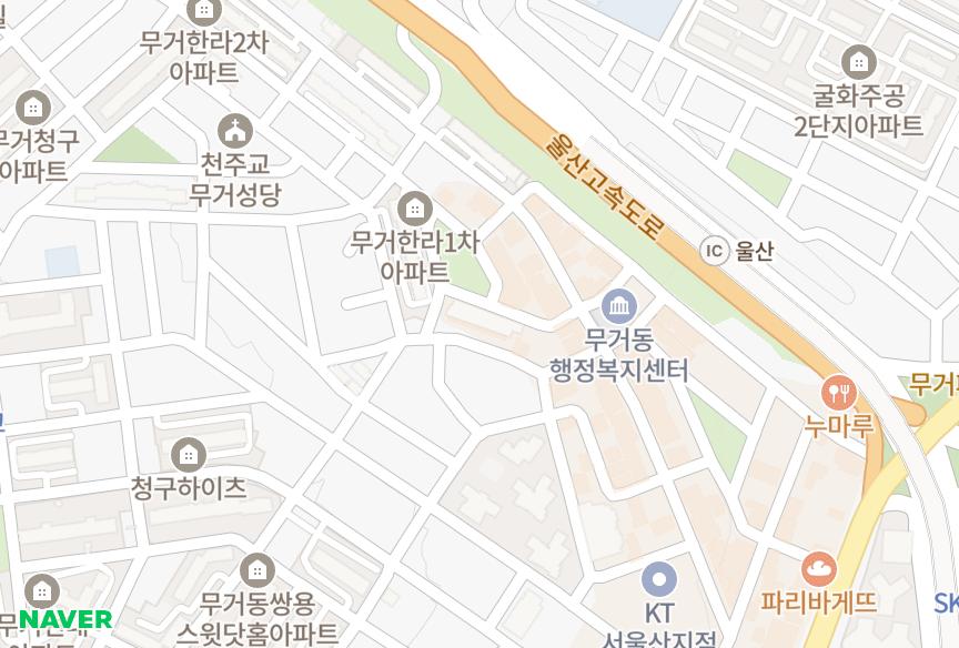 울산광역시 남구 무거동 현대프리빌 위치·실거래 시세 지도