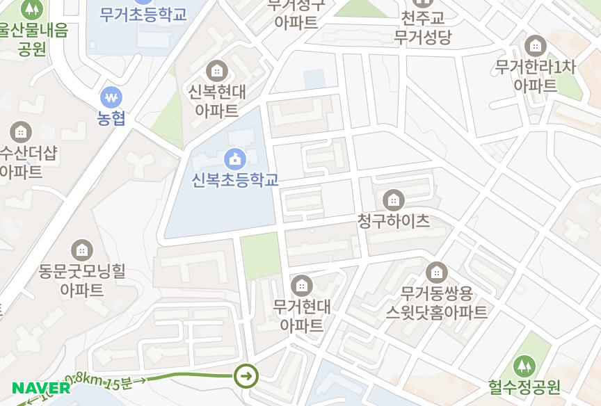 울산광역시 남구 무거동 영남파크 위치·실거래 시세 지도