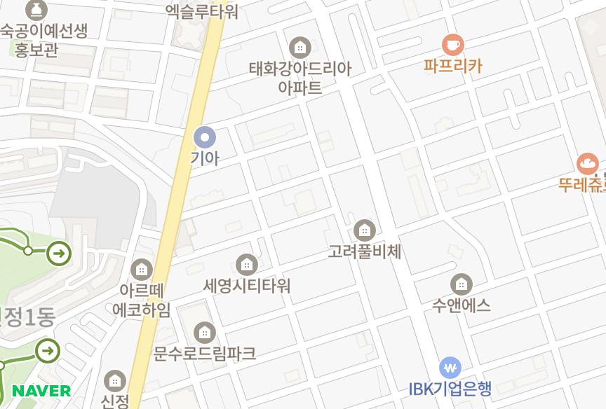 울산광역시 남구 신정동 위너하임 위치·실거래 시세 지도