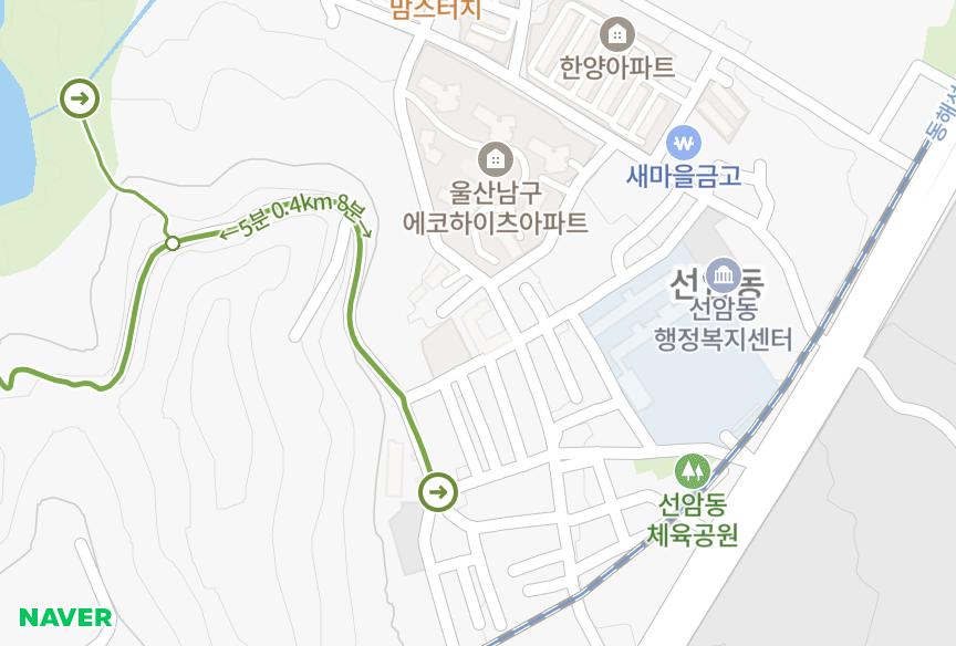 울산광역시 남구 선암동 삼호 위치·실거래 시세 지도