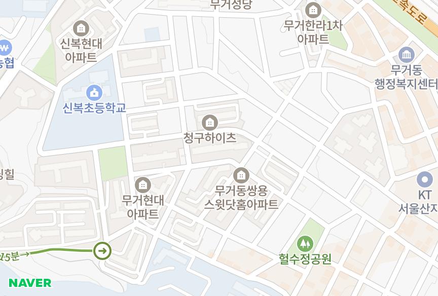 울산광역시 남구 무거동 현대문수팰리스 위치·실거래 시세 지도