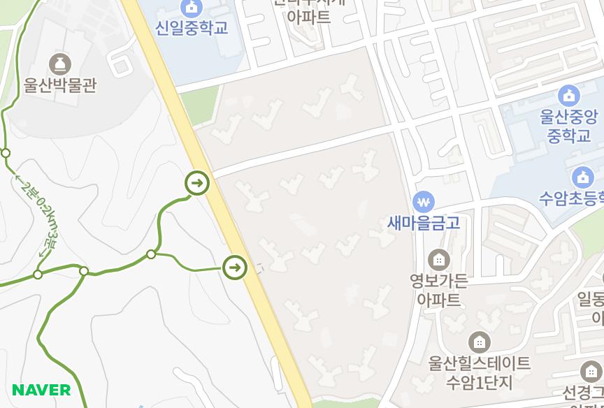 울산광역시 남구 신정동 삼우 위치·실거래 시세 지도