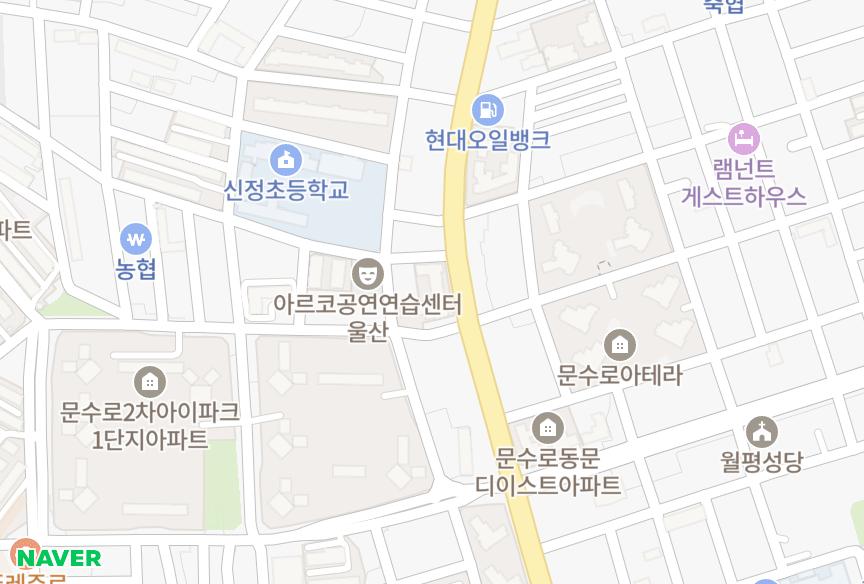 울산광역시 남구 신정동 울산신정협성휴포레 위치·실거래 시세 지도