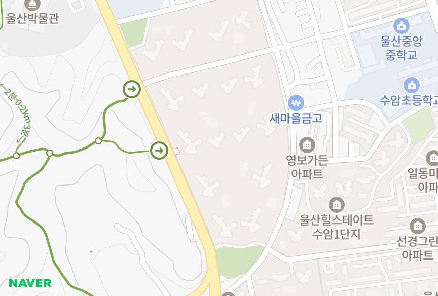 울산광역시 남구 신정동 청광국민 위치·실거래 시세 지도