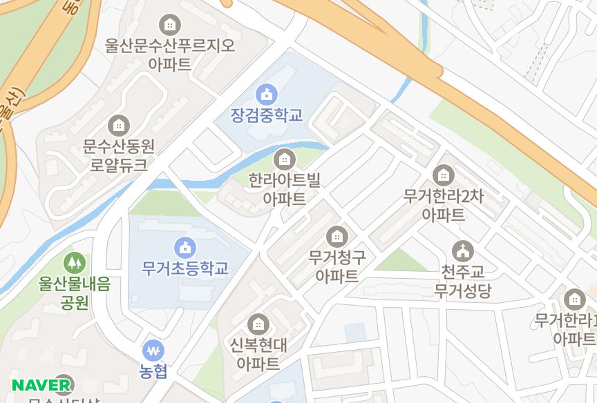울산광역시 남구 무거동 무거나노 위치·실거래 시세 지도