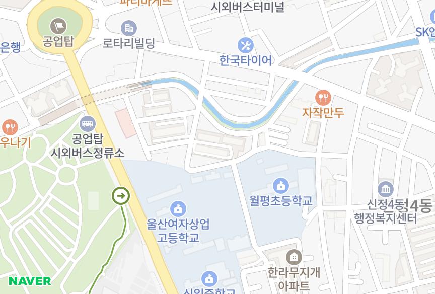 울산광역시 남구 신정동 올림푸스신정 위치·실거래 시세 지도