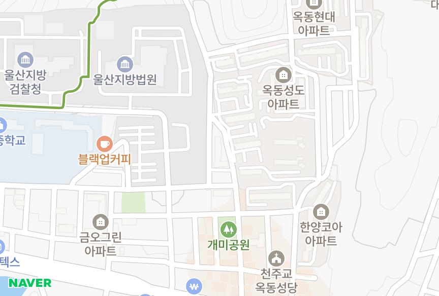 울산광역시 남구 옥동 옥한진전원2차 위치·실거래 시세 지도