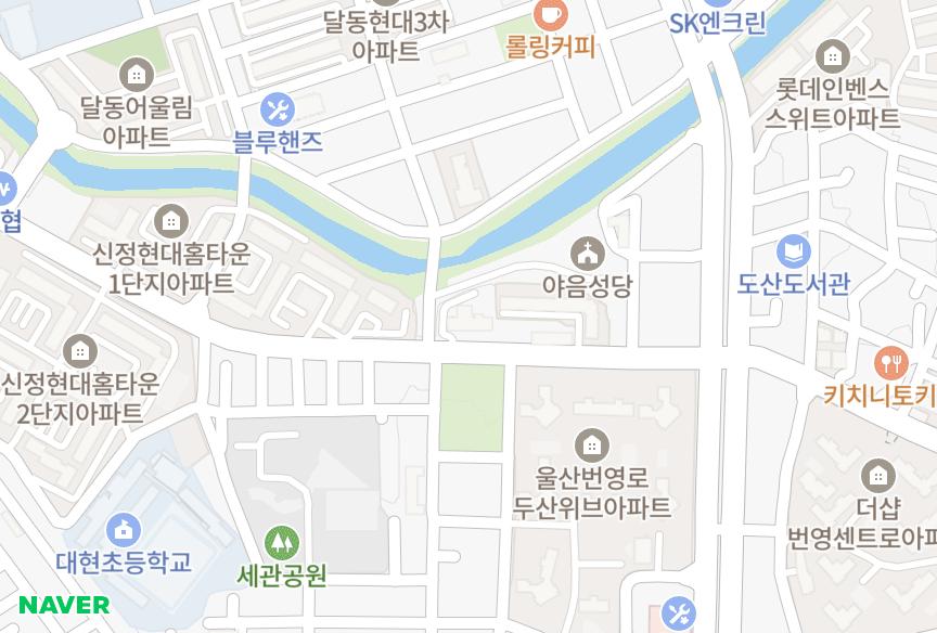 울산광역시 남구 야음동 동서그린맨션 위치·실거래 시세 지도