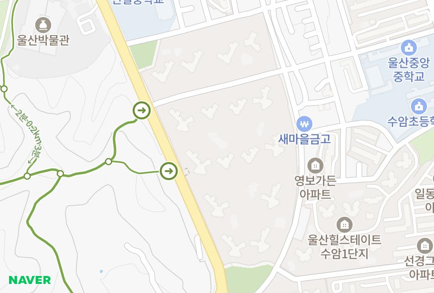울산광역시 남구 신정동 강남 위치·실거래 시세 지도