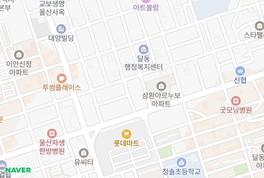 울산광역시 남구 달동 시원다이너스티빌리지 위치·실거래 시세 지도