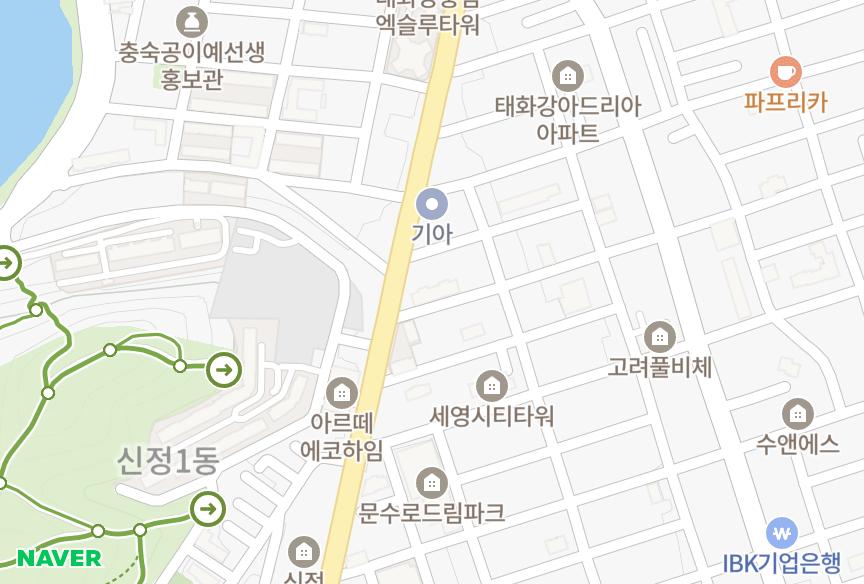 울산광역시 남구 신정동 미소드리움 위치·실거래 시세 지도