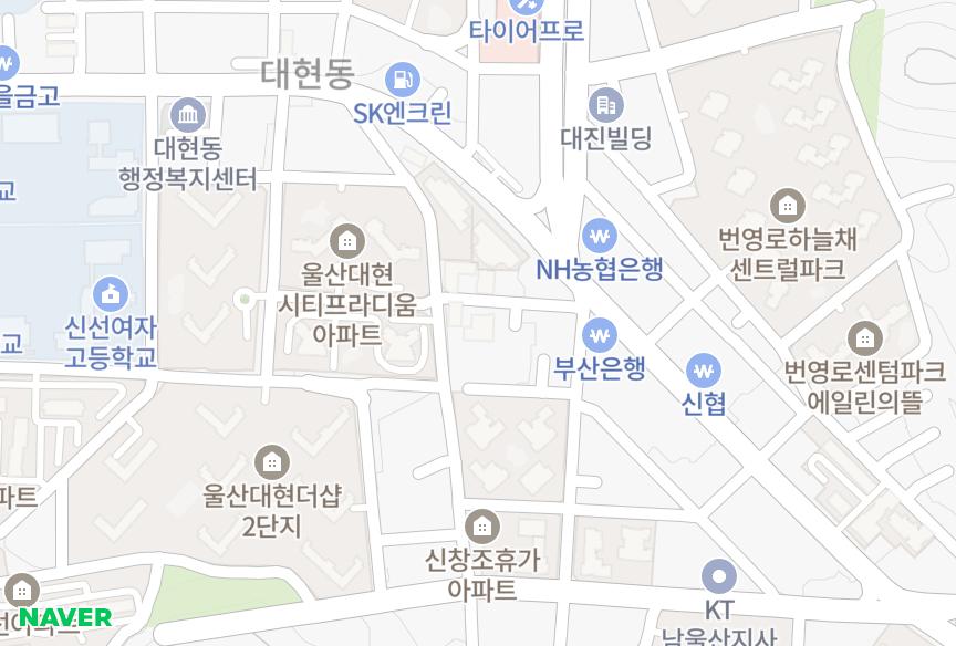 울산광역시 남구 야음동 아름다운풍경 위치·실거래 시세 지도
