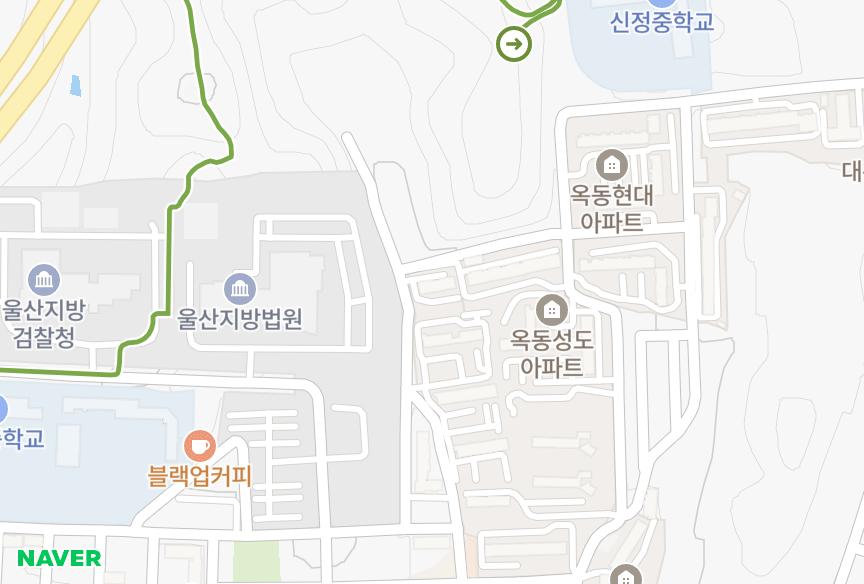 울산광역시 남구 옥동 서강파크3차 위치·실거래 시세 지도