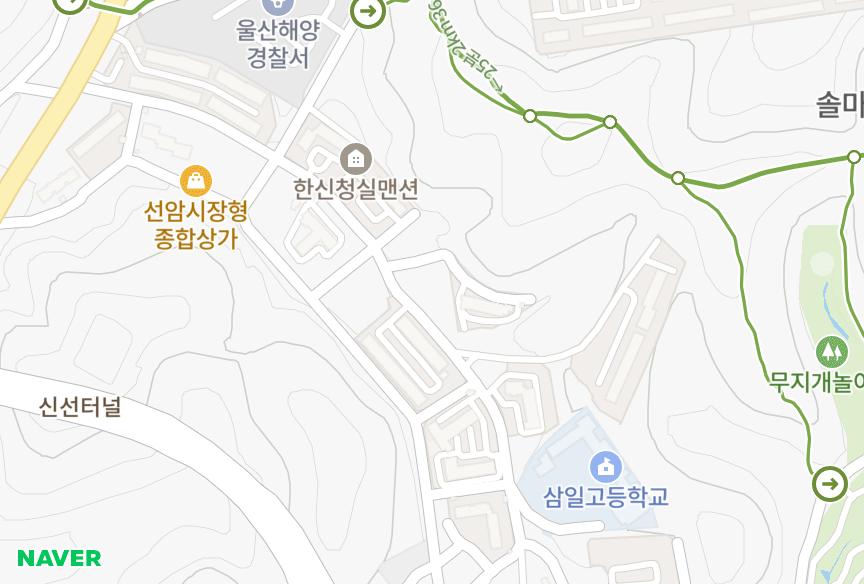 울산광역시 남구 선암동 한신빌라 위치·실거래 시세 지도
