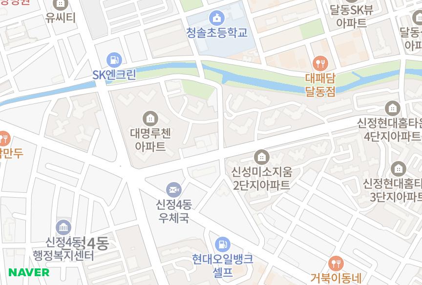 울산광역시 남구 신정동 예송하이파크 위치·실거래 시세 지도